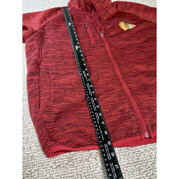 NHL Chicago Blackhawks Men's XL Red Full Zip Lightweight Jacket Polyester Lined - Picture 8 of 10